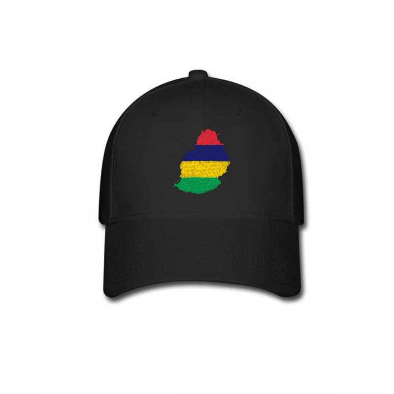 Mauritius Map Flag Drawing Line Art Baseball Cap by Erwin Saputra Art | Artistshot