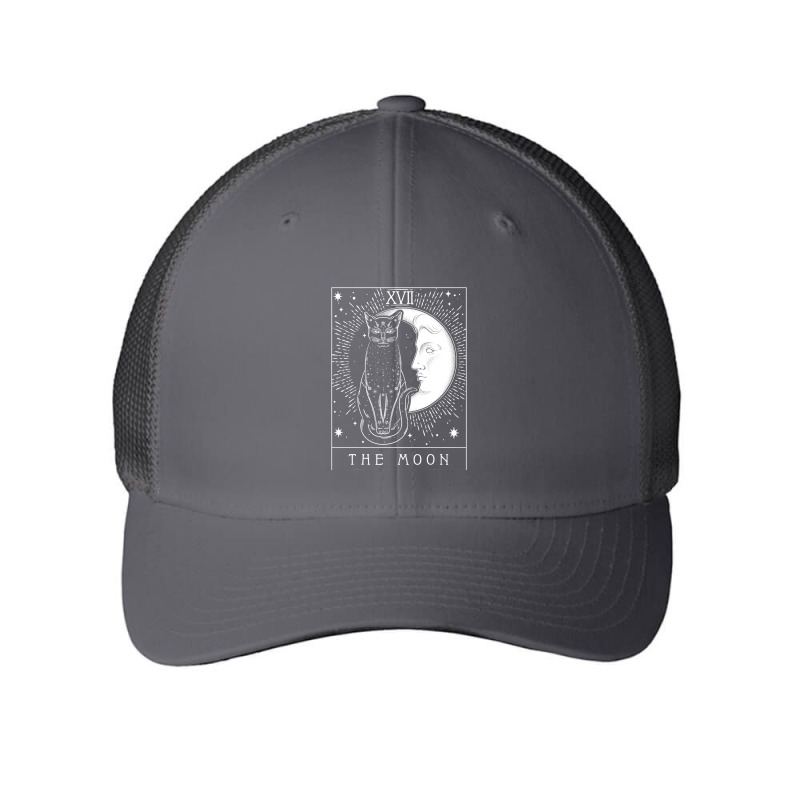 Ta.rot Card Crescent Moon And Cat Graphic T Shirt Mesh cap by good0396 | Artistshot