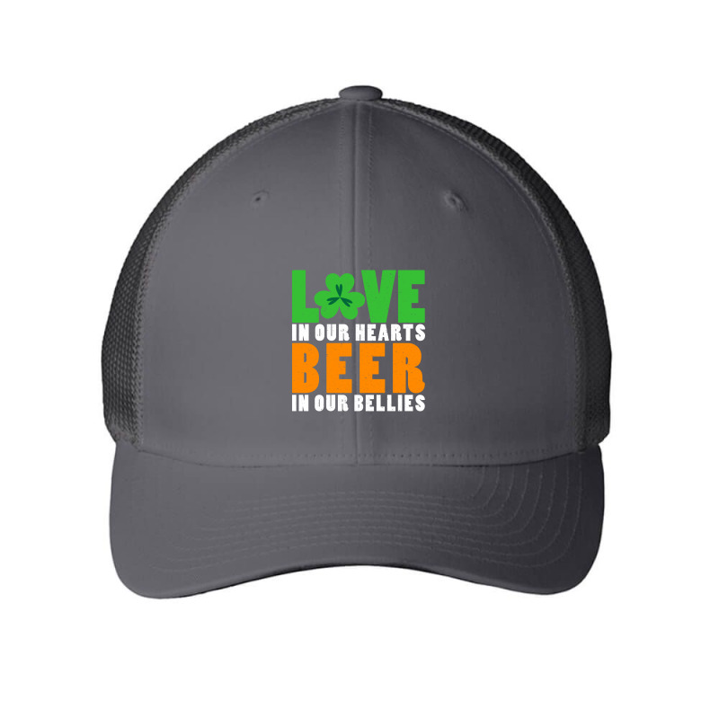 St Patricks Day Party Love In Our Hearts Beer In Our Bellies Mesh Cap | Artistshot