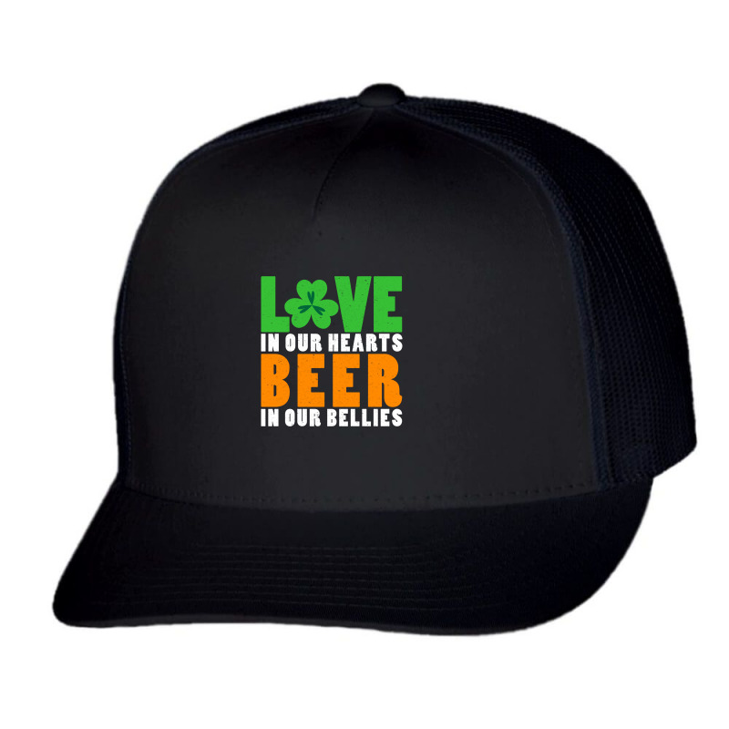 St Patricks Day Party Love In Our Hearts Beer In Our Bellies Trucker Cap | Artistshot