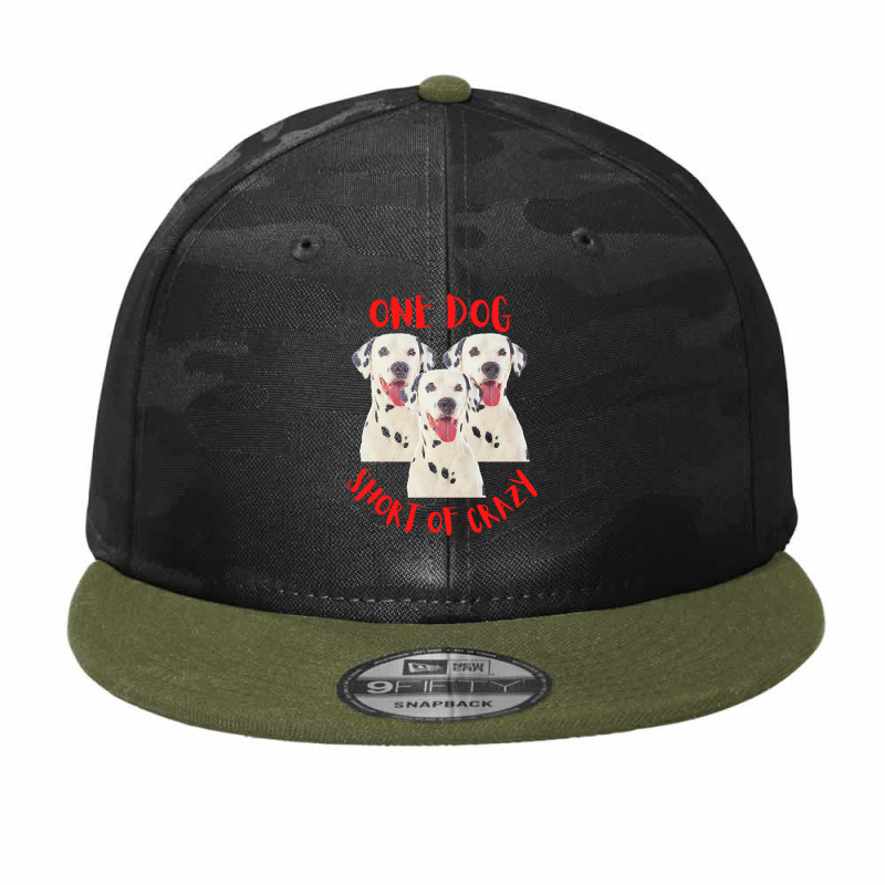 One Dog Short Of Crazy T  Shirtone Dog Short Of Crazy T  Shirt (14) Camo Snapback | Artistshot