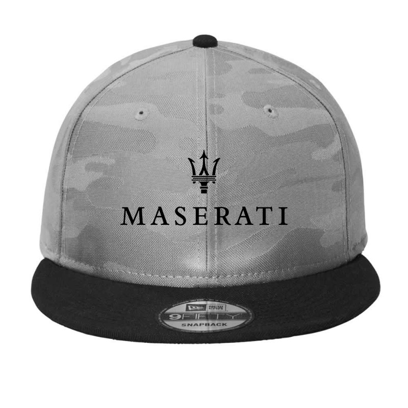 Simple White Trident Symbol Essential Camo Snapback | Artistshot