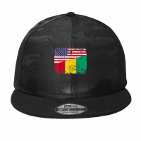 Guinean Roots  Half American Flag  Usa Guinea Flag T Shirt Camo Snapback | Artistshot