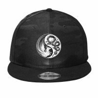 White And Black Dragon Phoenix Yin Yang Camo Snapback | Artistshot