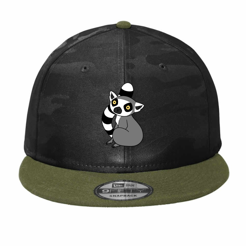 Ring Tailed Lemur Sitting Camo Snapback | Artistshot