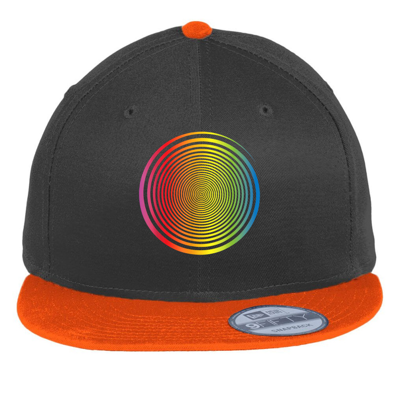 Rainbow Spiral Swirl Self Hypnosis Gift   Hypnotic Trance T Shirt Flat Bill Snapback Cap by kogmor58594 | Artistshot