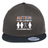 Autism Gift T  Shirt Autism It's Not A Disability It's A Different Abi Flat Bill Snapback Cap | Artistshot