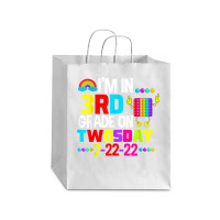 Funny I'm In 3rd Second Grade On Twosday February 22nd 2022 T Shirt Debie Paper Bag - 10 X 5 X 13 | Artistshot