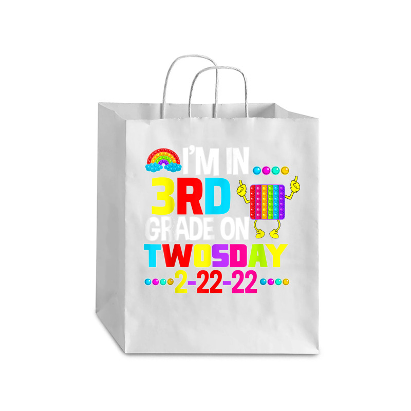 Funny I'm In 3rd Second Grade On Twosday February 22nd 2022 T Shirt Debie Paper Bag - 10 X 5 X 13 | Artistshot