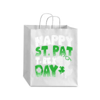 Happy St Pat Trex Day Funny Dino T Rex St Patricks Day Boys T Shirt Debie Paper Bag - 10 X 5 X 13 | Artistshot