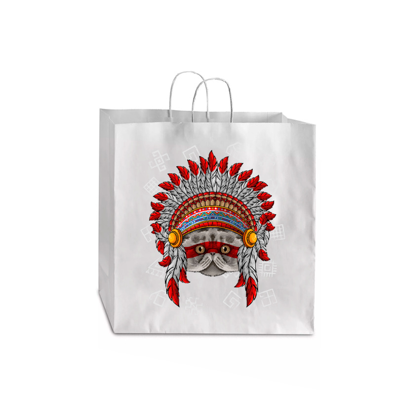 Indigenous Persian T  Shirt Indigenous Persian Native American Cat Ind Jumbo Paper Bag - 18 X 7 X 18 3/4 | Artistshot