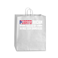 Puerto Rican Fueled By Arroz Con Gandules   Puerto Rico T Shirt Queen Paper Bag - 16 X 6 X 19 1/4 | Artistshot