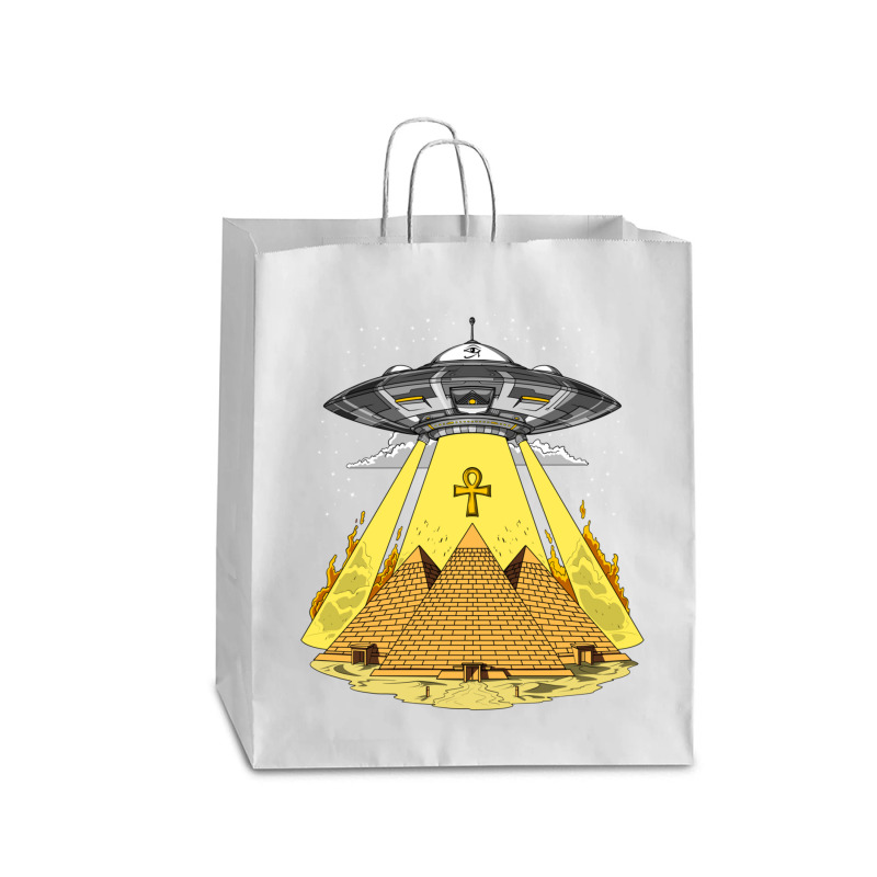 Hippie Alien Egyptian Pyramids Queen Paper Bag - 16 X 6 X 19 1/4 | Artistshot