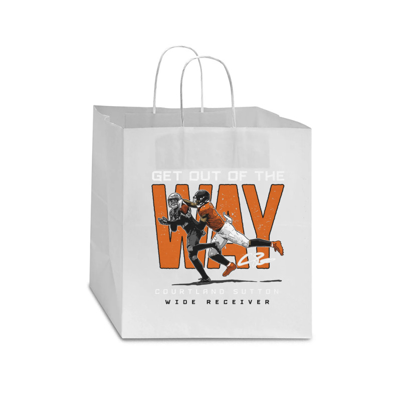 Courtland Sutton Get Out Of The Way Star Paper Bag - 13 X 7 X 13 | Artistshot