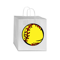 People's Republic Of Burlington Softball Star Paper Bag - 13 X 7 X 13 | Artistshot