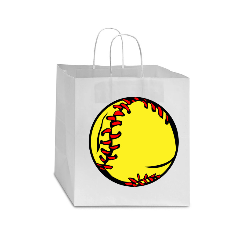 People's Republic Of Burlington Softball Star Paper Bag - 13 X 7 X 13 | Artistshot