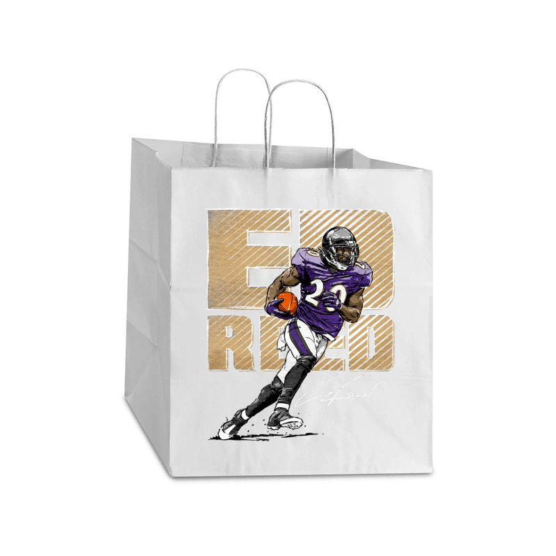 Ed Reed Bold Take Out Paper Bag - 14 X 10 X 15 1/2 | Artistshot