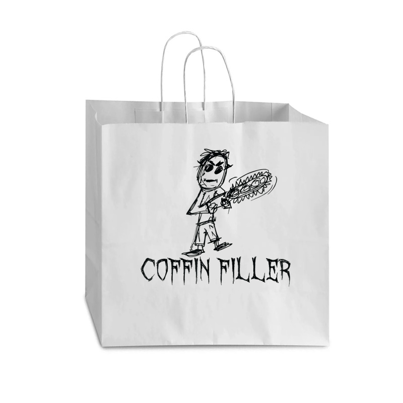 Coffin Filler Halloween Costume Word Design T Shirt Vogue Paper Bag - 16 X 6 X 12 | Artistshot