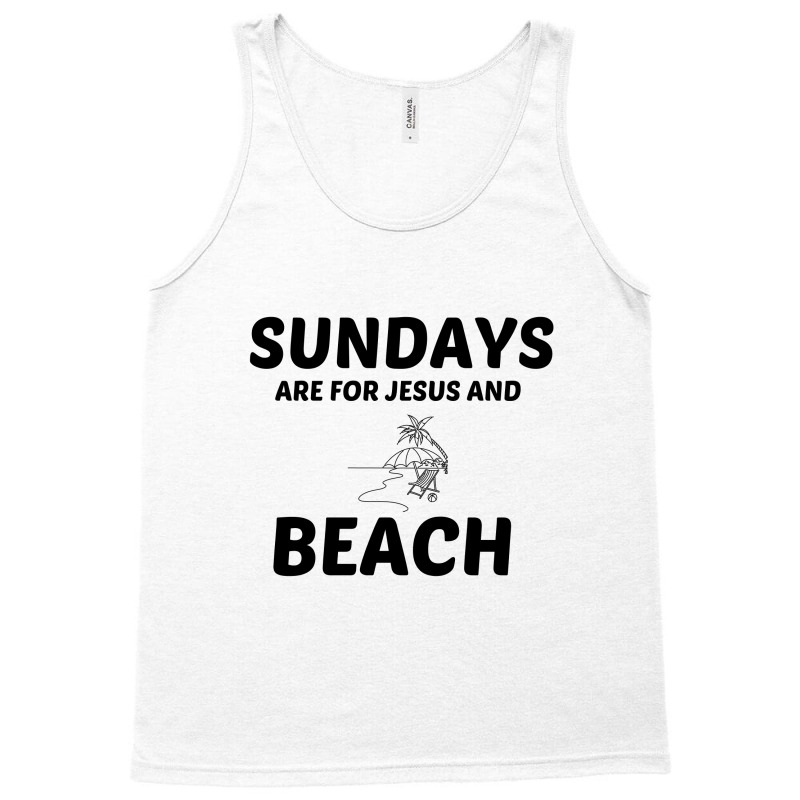 Beach And Jesus Sunday Tank Top | Artistshot