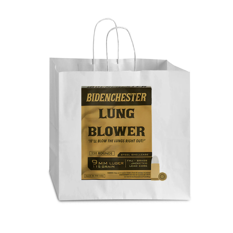 Bidenchester Lung Blower It'll Blow The Lings Right Out Tank Top Vogue Paper Bag - 16 X 6 X 12 | Artistshot