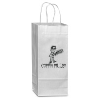 Coffin Filler Halloween Costume Word Design T Shirt Wine Paper Bag - 5 1/2 X 3 1/4 X 13 | Artistshot