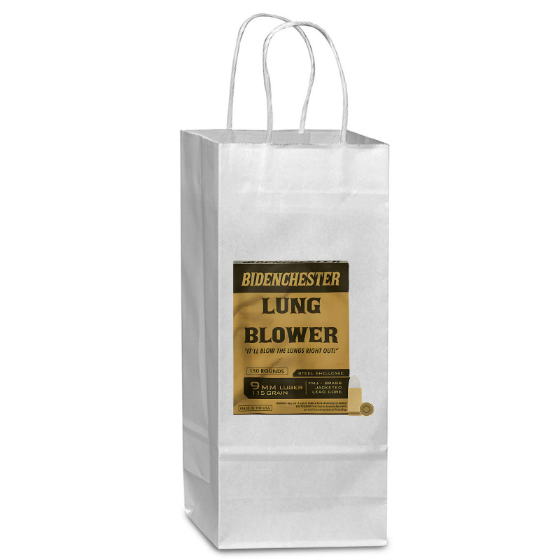 Bidenchester Lung Blower It'll Blow The Lings Right Out Tank Top Wine Paper Bag - 5 1/2 X 3 1/4 X 13 | Artistshot