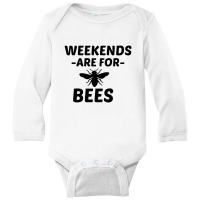 Bees Weekend Long Sleeve Baby Bodysuit | Artistshot