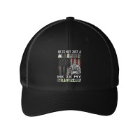 Proud Of My Grandson Is A Marine Shirt Proud Grandma Grandpa T Shirt Mesh Cap | Artistshot