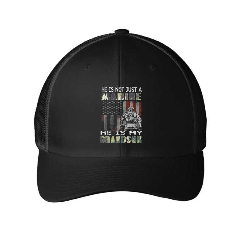 Proud Of My Grandson Is A Marine Shirt Proud Grandma Grandpa T Shirt Mesh Cap | Artistshot