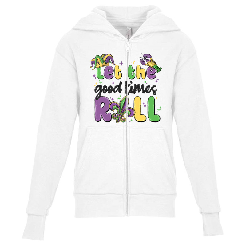 Let The Good Times Roll Youth Zipper Hoodie by MaliasSmallBusiness | Artistshot