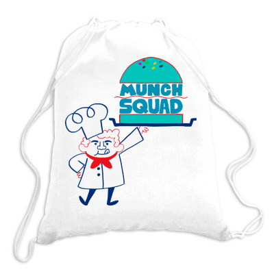 Munch Squad Drawstring Bags Designed By Pinkanzee
