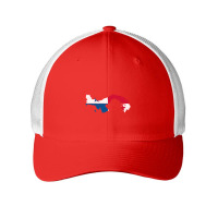 Panama Map Flag Drawing Line Art Mesh Cap | Artistshot