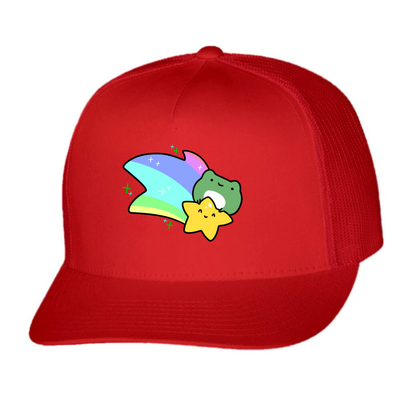 Rainbow Shooting Star Frog Trucker Cap | Artistshot