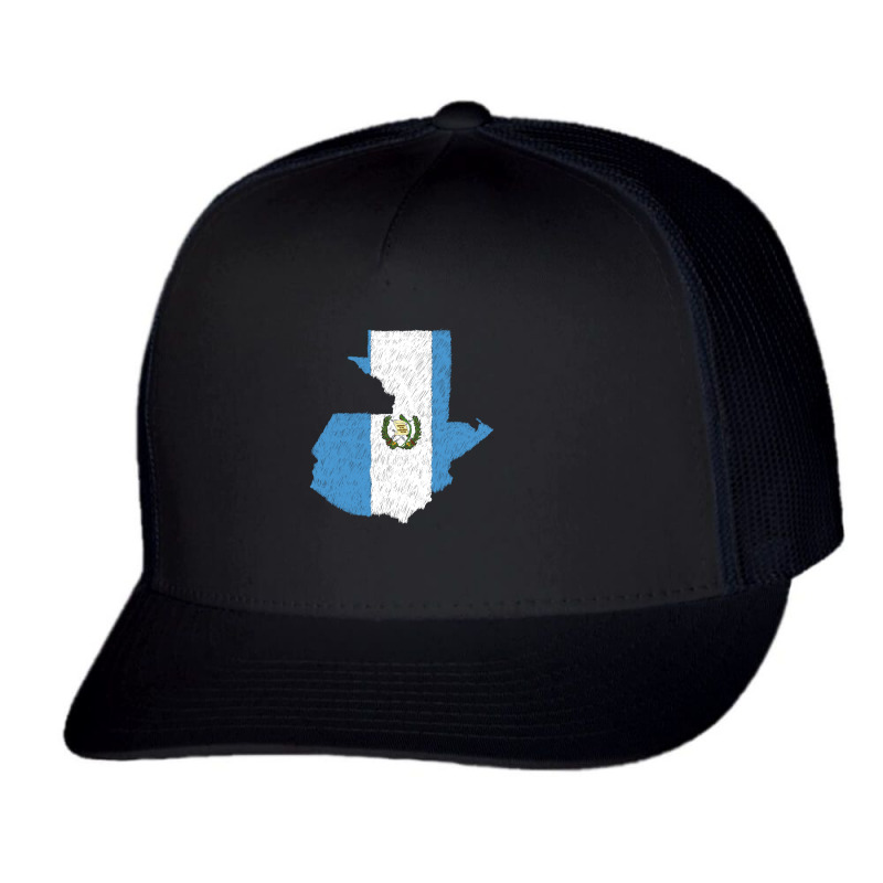 Guatemala Map Flag Drawing Line Art Trucker Cap by Erwin Saputra Art | Artistshot