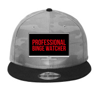 Professional Binge Watcher - Inside A Tv Screen Camo Snapback | Artistshot