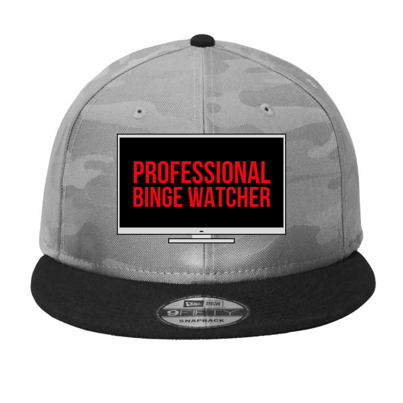 Professional Binge Watcher - Inside A Tv Screen Camo Snapback by Magasinfinite | Artistshot