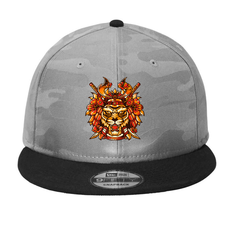 Copy Of Samurai Tiger   Cute Animal Feline Warrior Gift Camo Snapback by arif1 | Artistshot