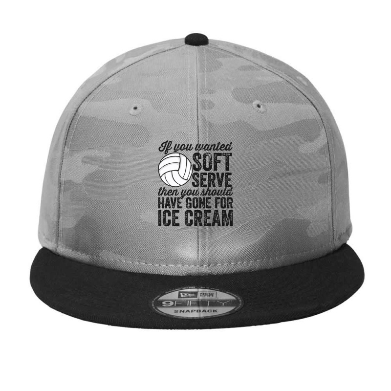 If You Wanted Soft Serve Ice Cream Funny Volleyball Camo Snapback | Artistshot