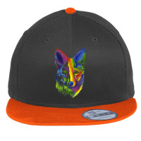 Multicolored Fox Flat Bill Snapback Cap | Artistshot