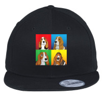 Basset Hound Dog Faces Happy Mother Father Mommy Daddy T Shirt Flat Bill Snapback Cap | Artistshot