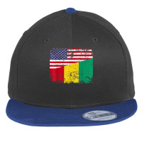 Guinean Roots  Half American Flag  Usa Guinea Flag T Shirt Flat Bill Snapback Cap | Artistshot