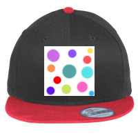 Different Colours And Sizes Circles On White Paper Flat Bill Snapback Cap | Artistshot