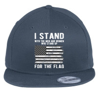 I Stand The Flag Usa American Patriotic Flat Bill Snapback Cap | Artistshot