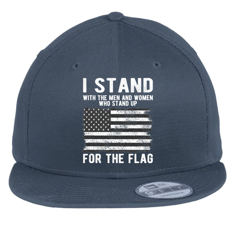 I Stand The Flag Usa American Patriotic Flat Bill Snapback Cap by AdeArt | Artistshot