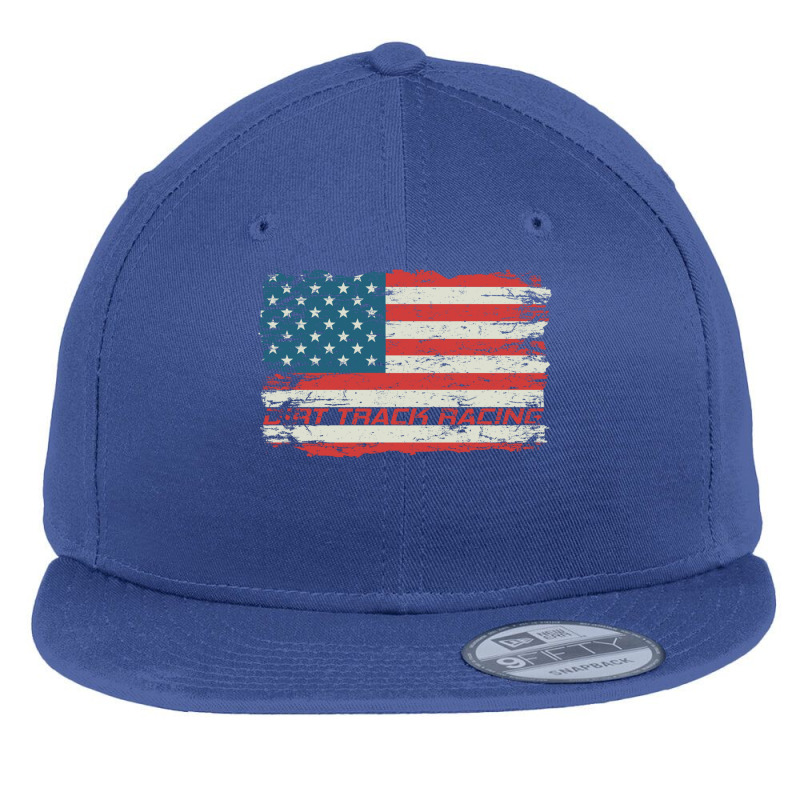 Dirt Track Racing American Flag Extreme Lover Flat Bill Snapback Cap by SamsulArt | Artistshot