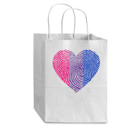 Bisexual Heart Fingerprint Bisexual Pride Month Lgbt Cub Paper Bag - 8 X 4 1/2 X 10 1/4 | Artistshot