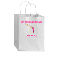 On Wednesdays We Wax Esthetician Aesthetician Skincare T Shirt Cub Paper Bag - 8 X 4 1/2 X 10 1/4 | Artistshot