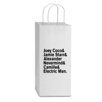 Aliases Joey Coco Double Wine Paper Bag - 6 1/2 X 3 1/2 X 12 3/8 | Artistshot