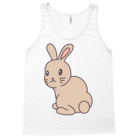 Brown Cute Rabbit Back View Tank Top | Artistshot