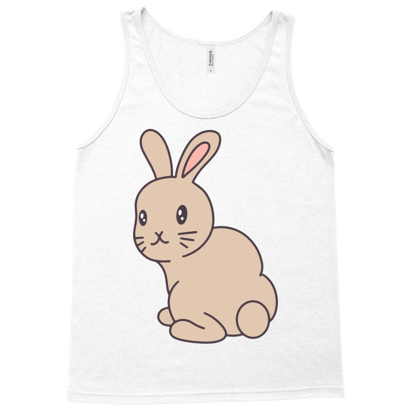 Brown Cute Rabbit Back View Tank Top by Morspective | Artistshot